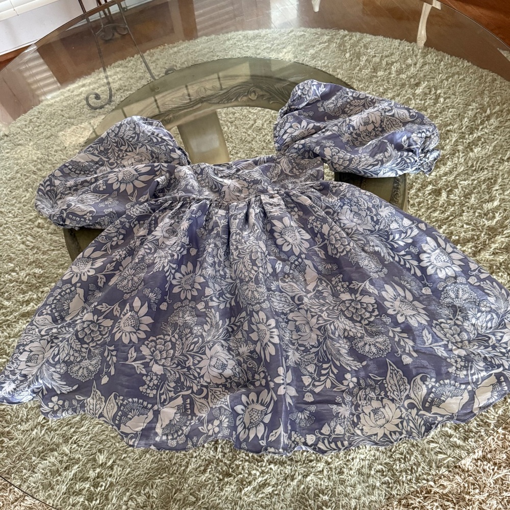 Altar'd State Blue and White Floral Mini Dress